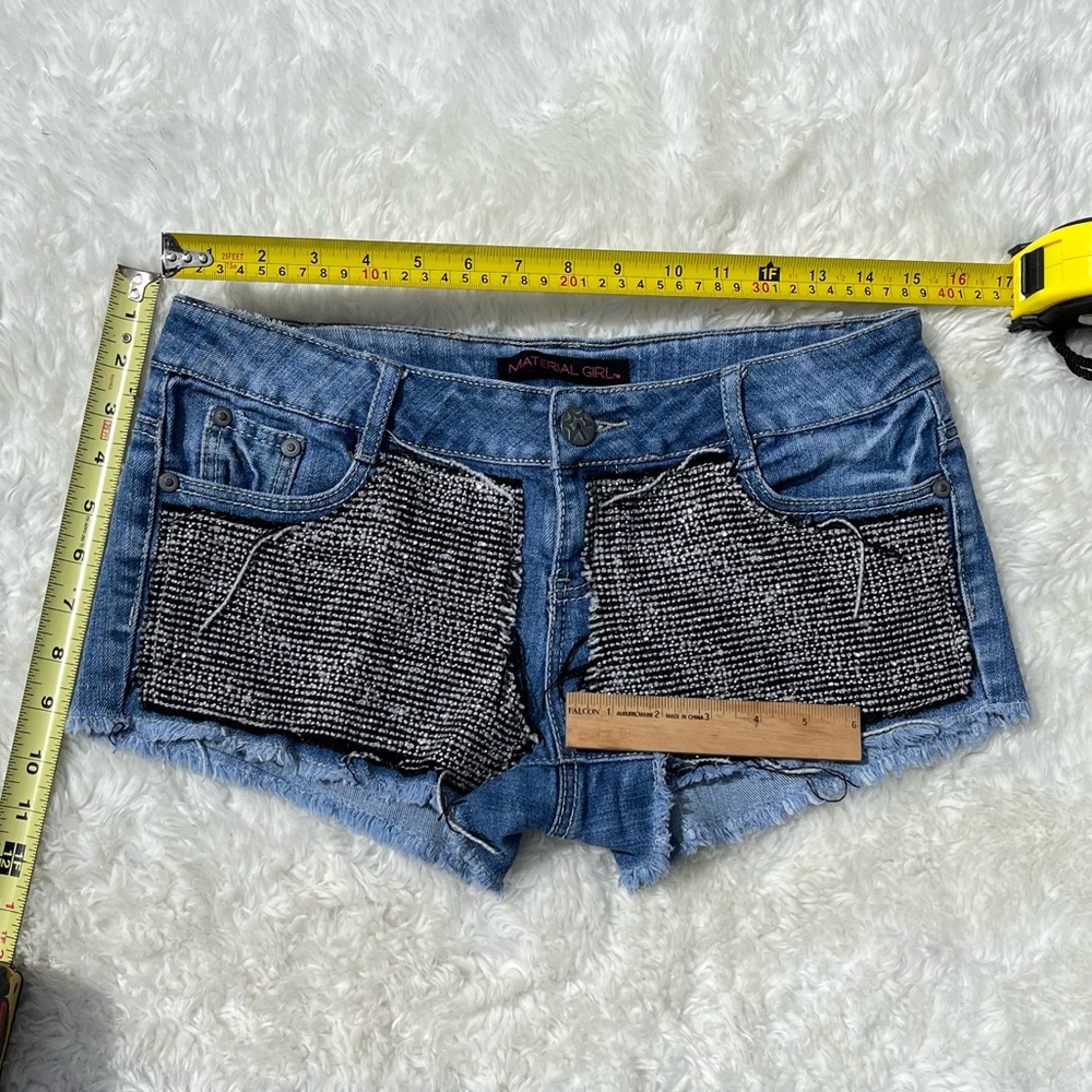 Flashy Material Girl Jean Shorts 🖤 - Picture 3 of 9